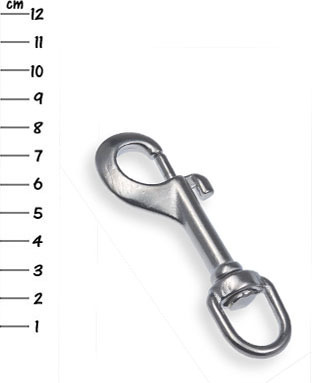 5x V4A-stainless-steel snap-hooks 14 x 84mm forged