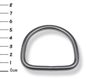 5 V4A-stainless-steel D-rings 6 x 50 x 46mm