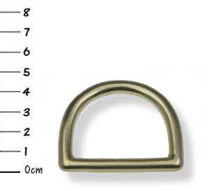 5x brass-D-rings 6,5 x 38 31mm