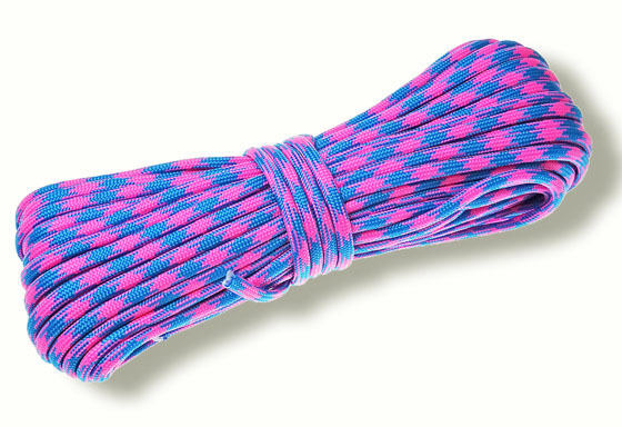 Paracord 550 Poly Bright Pink + Sky Blue