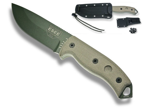 ESEE-5 olive drab with sheath