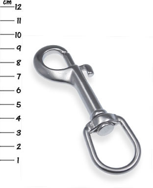 1x V4A-stainless-steel snap-hooks 21 x 96mm forged