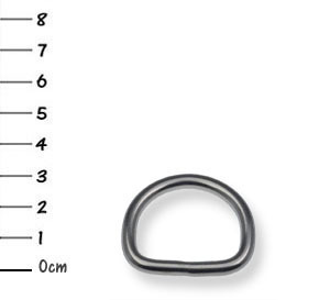 1x V4A-stainless-steel D-rings 4 x 25 x 22mm