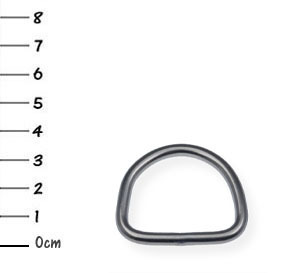 1x V4A-stainless-steel D-rings 4 x 30 x 27mm