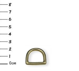1x brass-D-ring 2,9 x 16 x 15mm