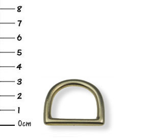 1x brass-D-ring 5 x 27 x 23mm