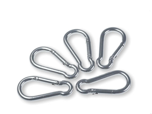 5 V4A-stainless-steel snap-hooks 4 x 40 mm