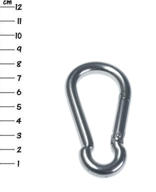1x V4A-stainless-steel snap-hook 8 x 80 mm