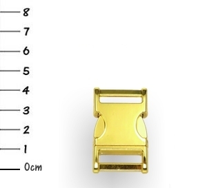 3/4-Zoll Zinc-Max-Steckschnalle 25x41mm Gold